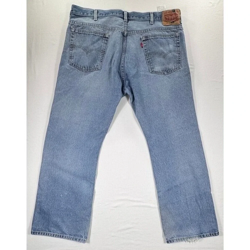 Levi Strauss 505 Jeans‎ Mens Light Wash Straight Fit Denim Pants Size 40x30